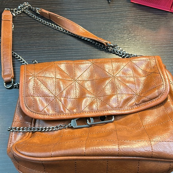 Brown‎ faux leather cross body with lots of room - Picture 1 of 5